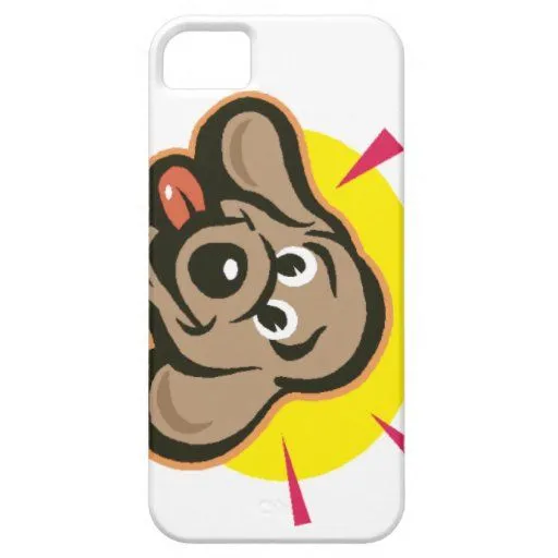 Dibujo animado brillante de la cara del perro iPhone 5 Case-Mate ...