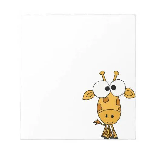 Dibujo animado divertido de la jirafa libreta para notas | Zazzle