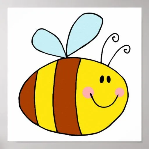 dibujo animado feliz de la abeja de la miel de la posters | Zazzle