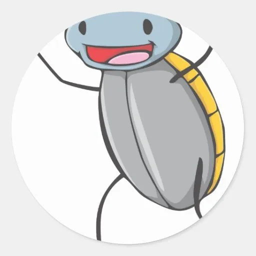 Dibujo animado feliz de la cucaracha de Madagascar Pegatina ...