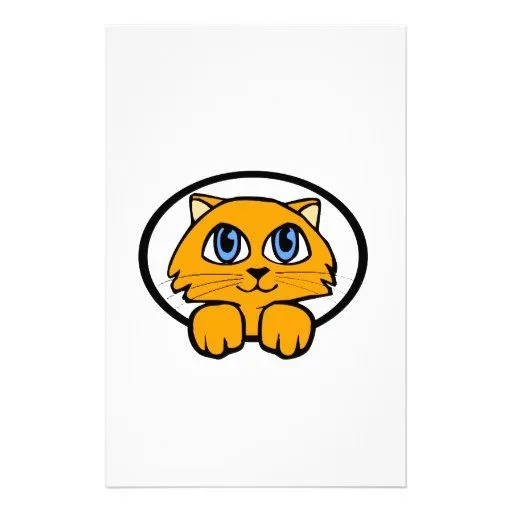 Dibujo animado del gatito del bebé papelería de Zazzle.