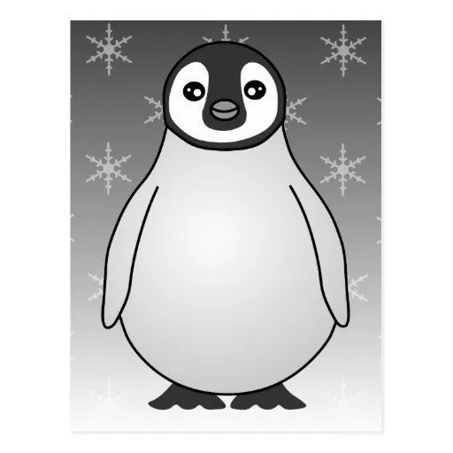 Dibujo animado lindo del pingüino de emperador del postal | Zazzle