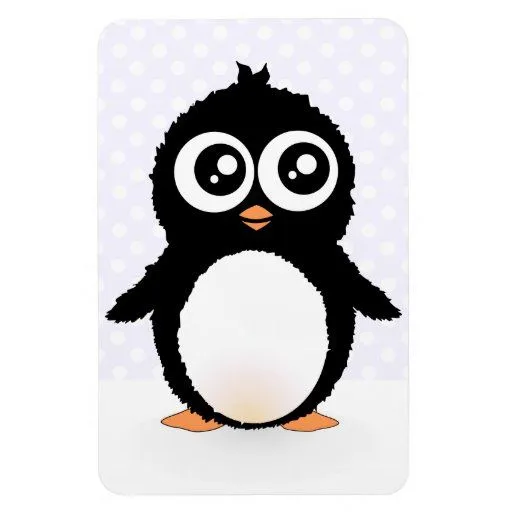 Dibujo animado lindo del pingüino imanes de Zazzle.