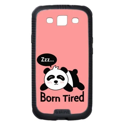 Dibujo animado de la panda linda el dormir galaxy s3 fundas de Zazzle.