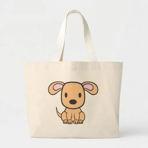 Dibujo animado del perro del bebé bolsas de mano | Zazzle