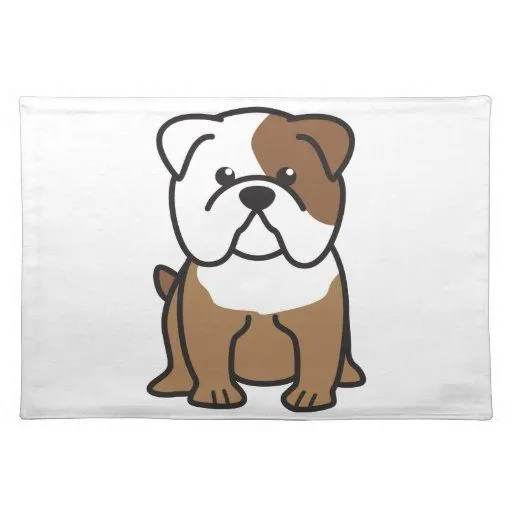 Dibujo animado del perro del dogo mantel | Zazzle