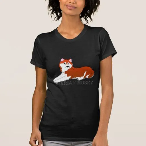 Dibujo animado del perro del husky siberiano camisetas de Zazzle.