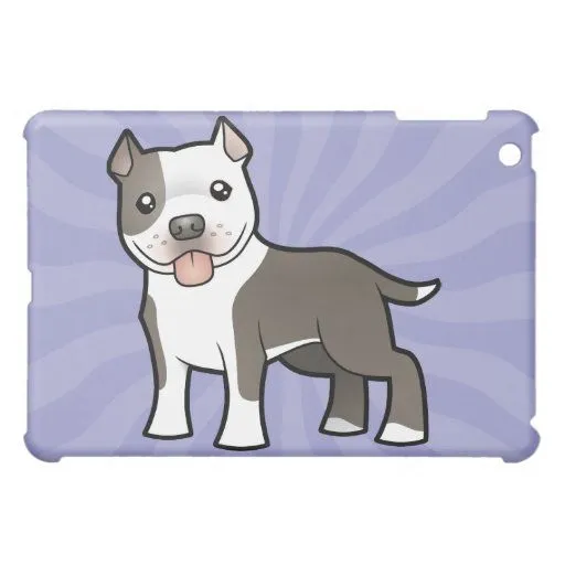 Dibujo animado Pitbull/Staffordshire Terrier ameri | Zazzle