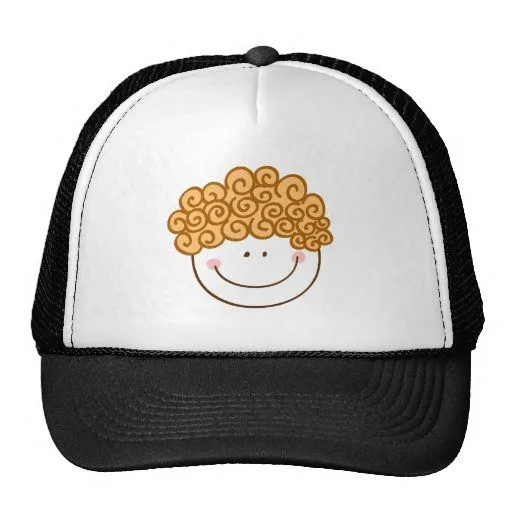 Dibujo animado del retrato del niño feliz del much gorras | Zazzle