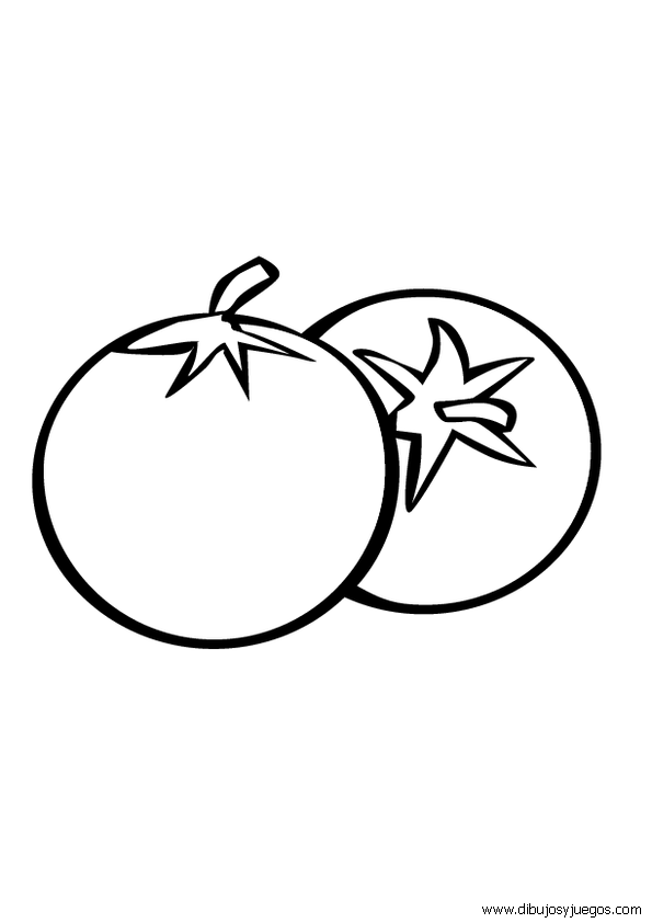 dibujo-de-tomate-001 | Dibujos y juegos, para pintar y colorear