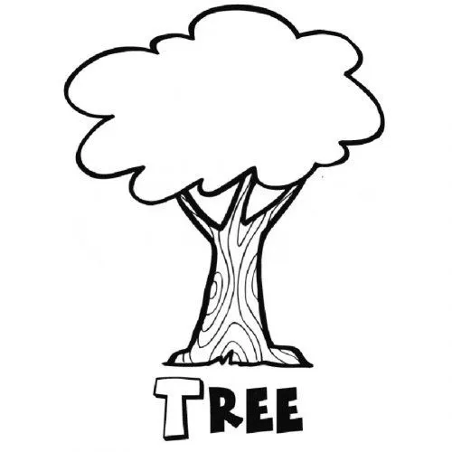 Dibujo de un árbol para imprimir y colorear - Dibujos para ...