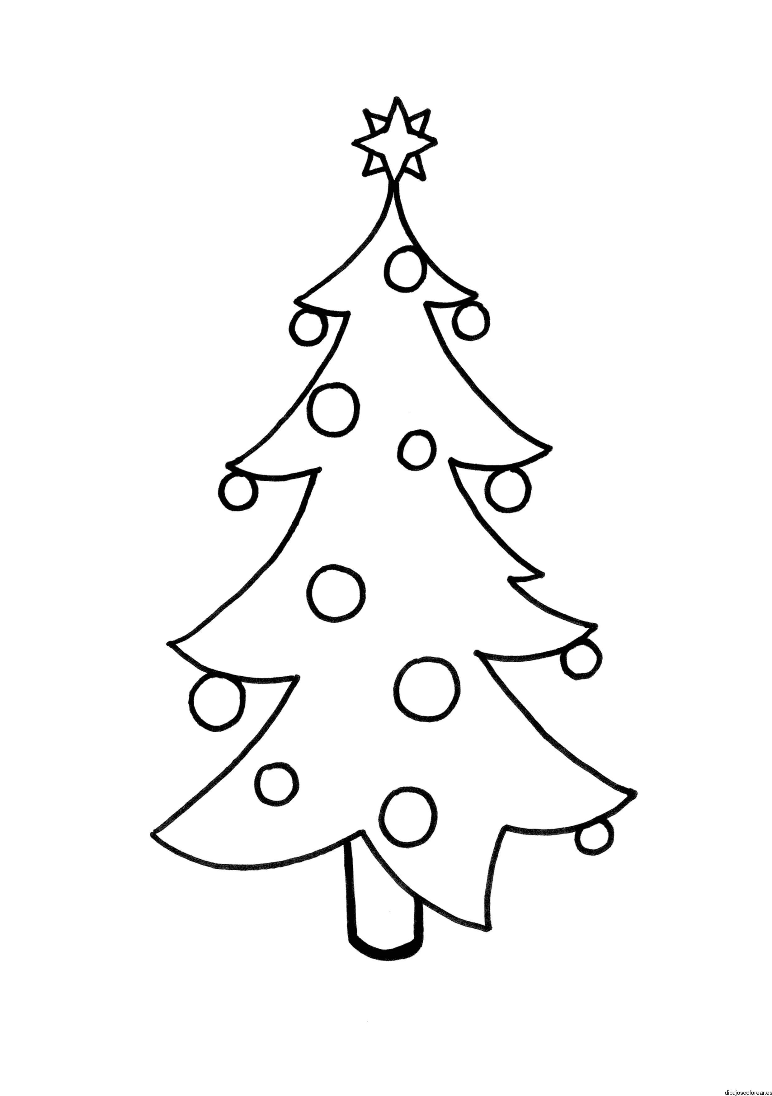 Dibujo de arbolito navideño | Dibujos para Colorear