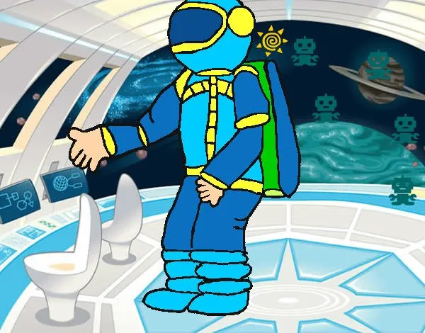 Dibujo de Astronauta en la luna pintado por Pegasus en Dibujos.net ...