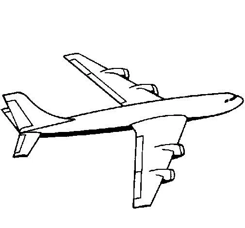 Dibujo de Avión para Colorear - Dibujos.net