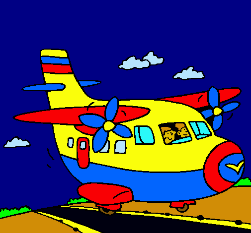 Dibujo de Avión despegando pintado por Doki en Dibujos.net el día ...