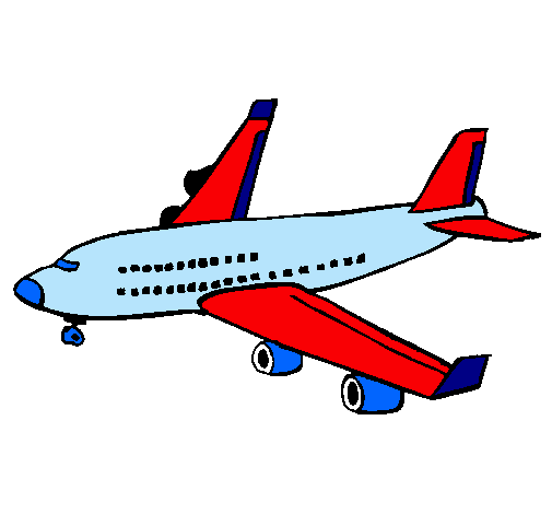 Dibujo de Avión de pasajeros pintado por Avion en Dibujos.net el ...