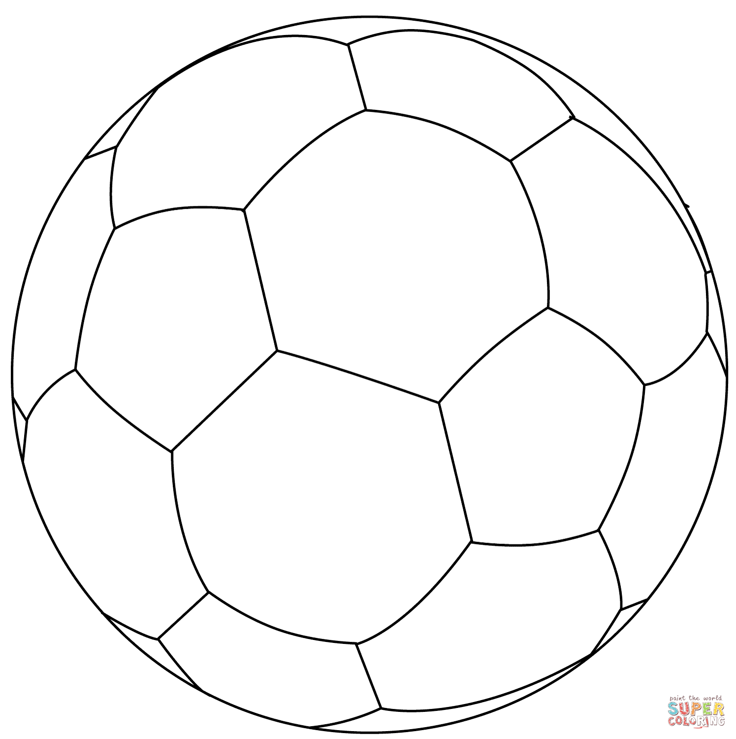 Dibujo de Balón de Fútbol para colorear | Dibujos para colorear ...