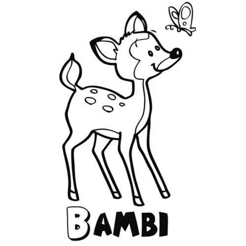 Dibujo de Bambi para imprimir y colorear - Dibujos para colorear ...