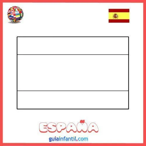 Dibujo de la bandera de España para imprimir - Dibujos de banderas ...