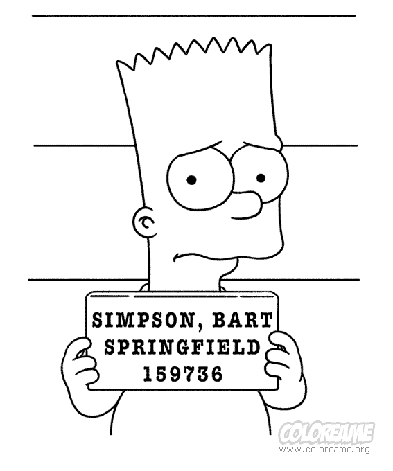 Cara de bart simpson para colorear - Imagui