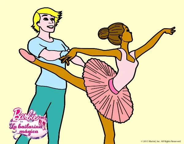 Dibujo de Barbie bailando ballet pintado por Queyla en Dibujos.net ...