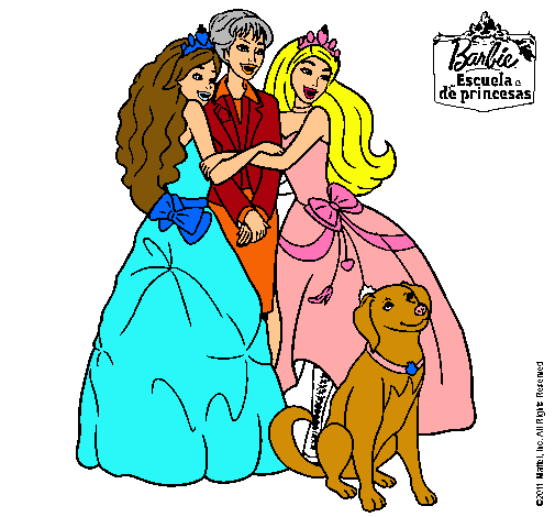 Dibujo de Barbie feliz, es princesa pintado por Clan en Dibujos ...