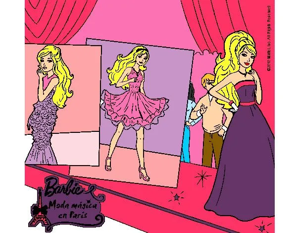Dibujo de barbie, moda magica en paris pintado por Gissel1199 en ...