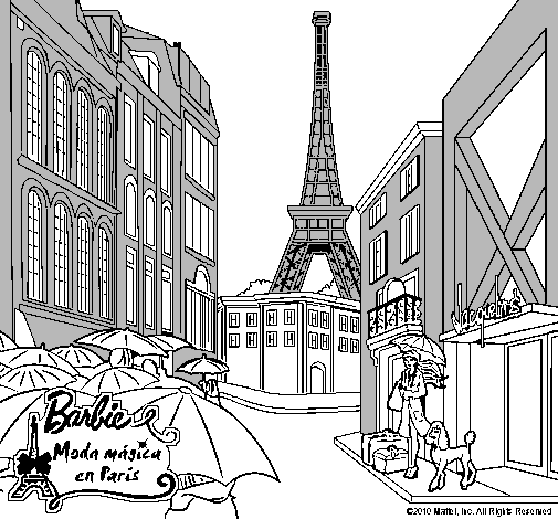 Dibujo de Barbie en la Torre Eiffel pintado por Dede en Dibujos ...