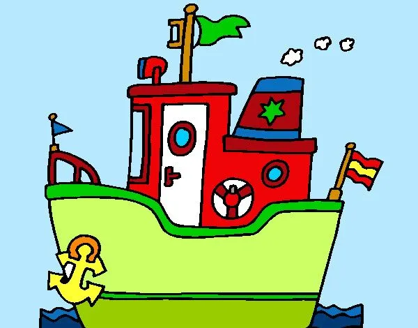 Dibujo de Barco con ancla pintado por Queyla en Dibujos.net el día ...