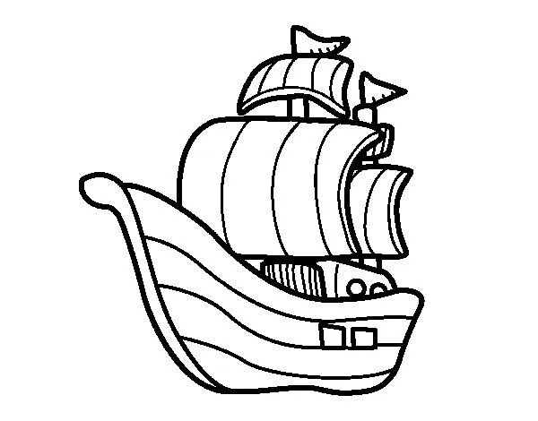 Dibujo de Barco de corsarios para Colorear - Dibujos.net