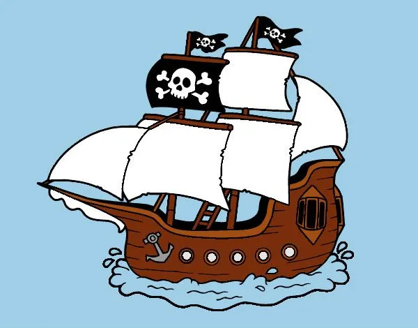 Dibujo de barco pirata pintado por Jfrkffkkf en Dibujos.net el día ...