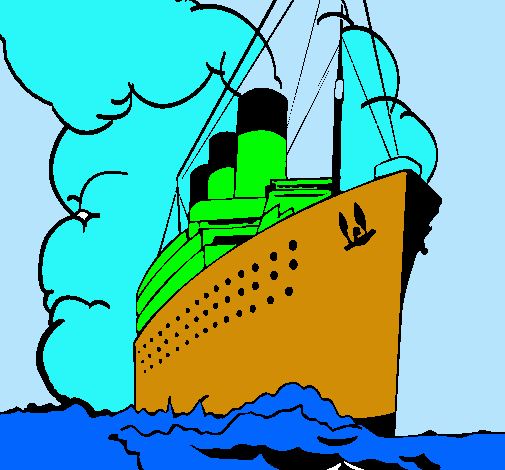 Dibujo de Barco de vapor pintado por Buque en Dibujos.net el día ...