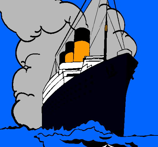 Dibujo de Barco de vapor pintado por Titanic en Dibujos.net el día ...