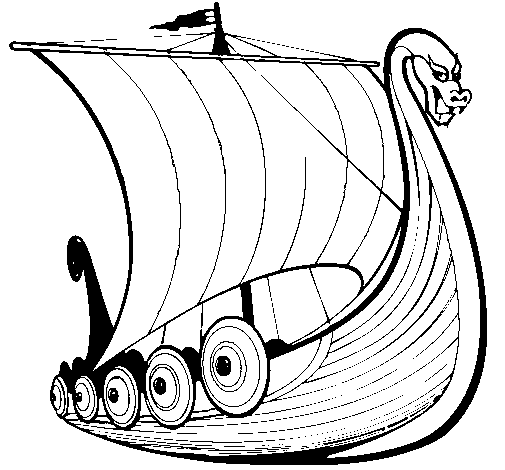 Dibujo de Barco vikingo 1 para Colorear - Dibujos.net