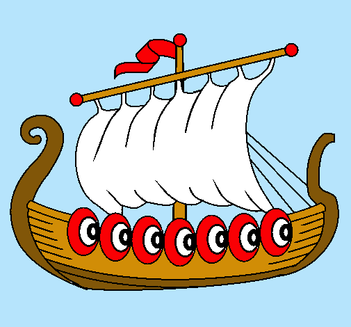 Dibujo de Barco vikingo pintado por Klauditah en Dibujos.net el ...