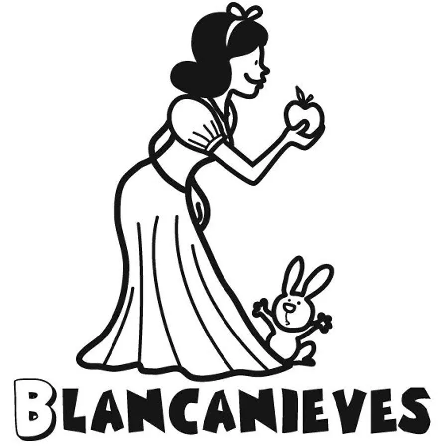 Dibujo de Blancanieves para imprimir y pintar