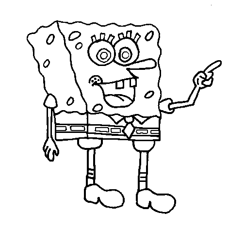 Dibujo de Bob Esponja 5 para Colorear