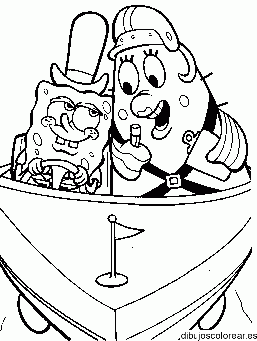 Dibujo de Bob la esponja romántico | Dibujos para Colorear