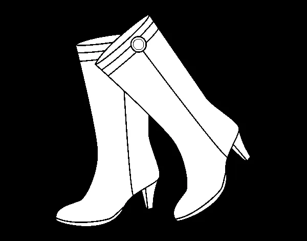 Dibujo de Botas altas para Colorear