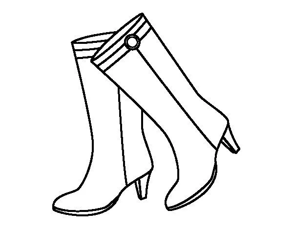 Dibujo de Botas altas para Colorear - Dibujos.net