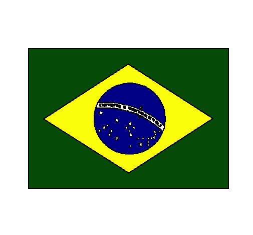 Dibujo de Brasil pintado por Bandera en Dibujos.net el día 23-08 ...