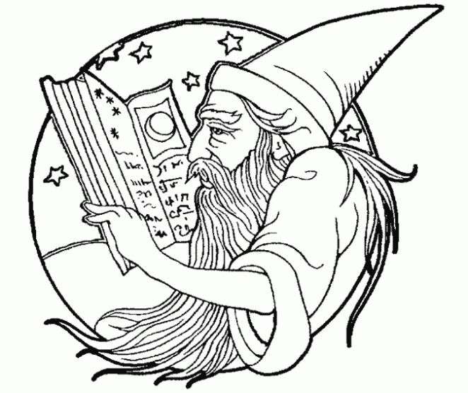 Dibujo de Brujería para colorear. Dibujos infantiles de Brujería ...