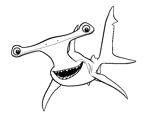 Dibujo de Buscando a Nemo - Anchor para Colorear - Dibujos.net