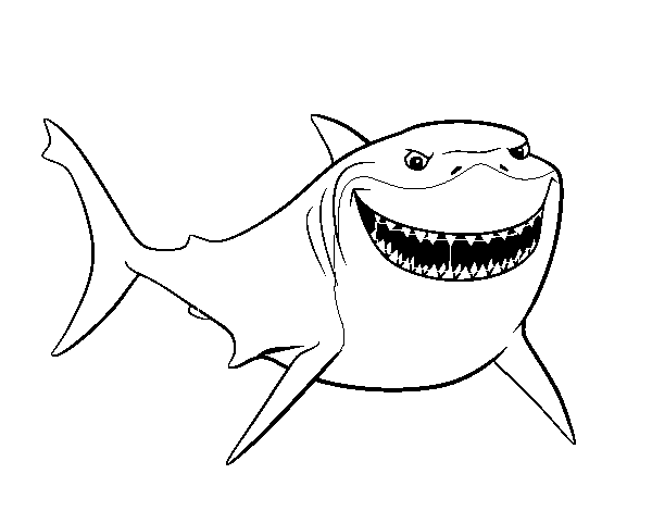 Dibujo de Buscando a Nemo - Bruce para Colorear - Dibujos.net