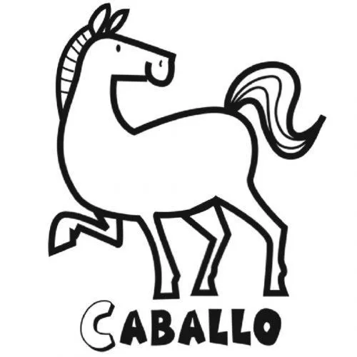 Dibujo de caballo para colorear - Dibujos para colorear de los ...