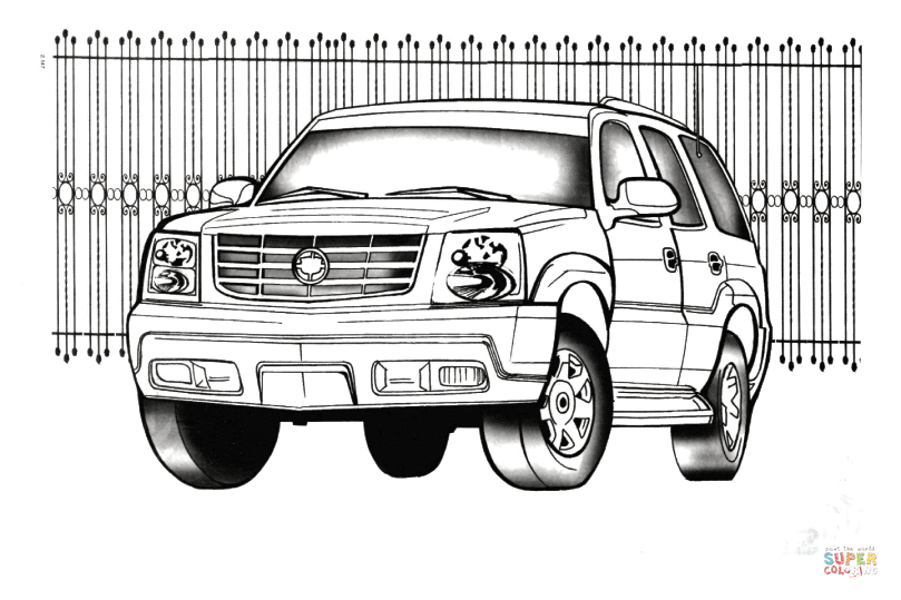 Dibujo de Cadillac Escalade para colorear | Dibujos para colorear ...