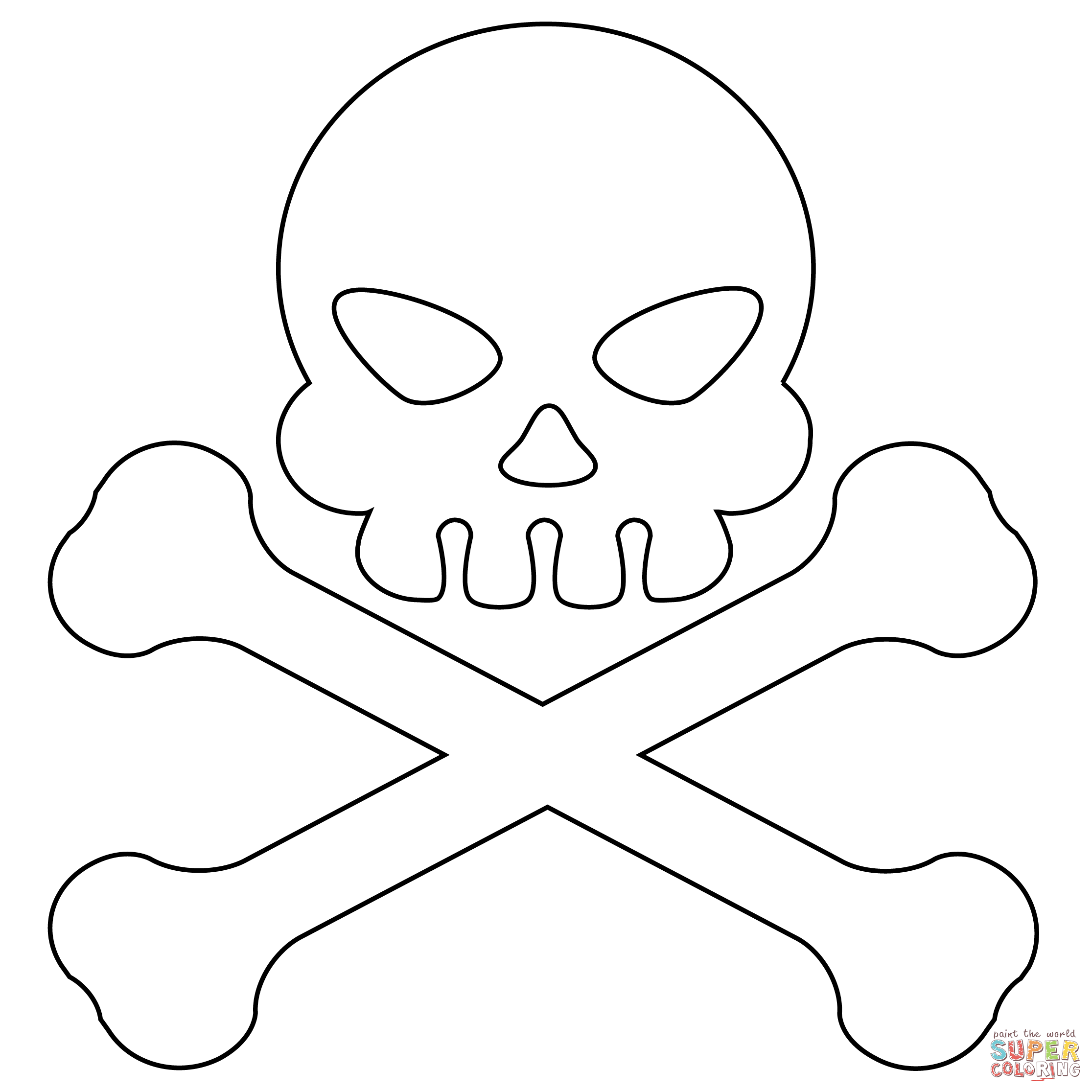 Dibujo de Calavera para colorear | Dibujos para colorear imprimir gratis