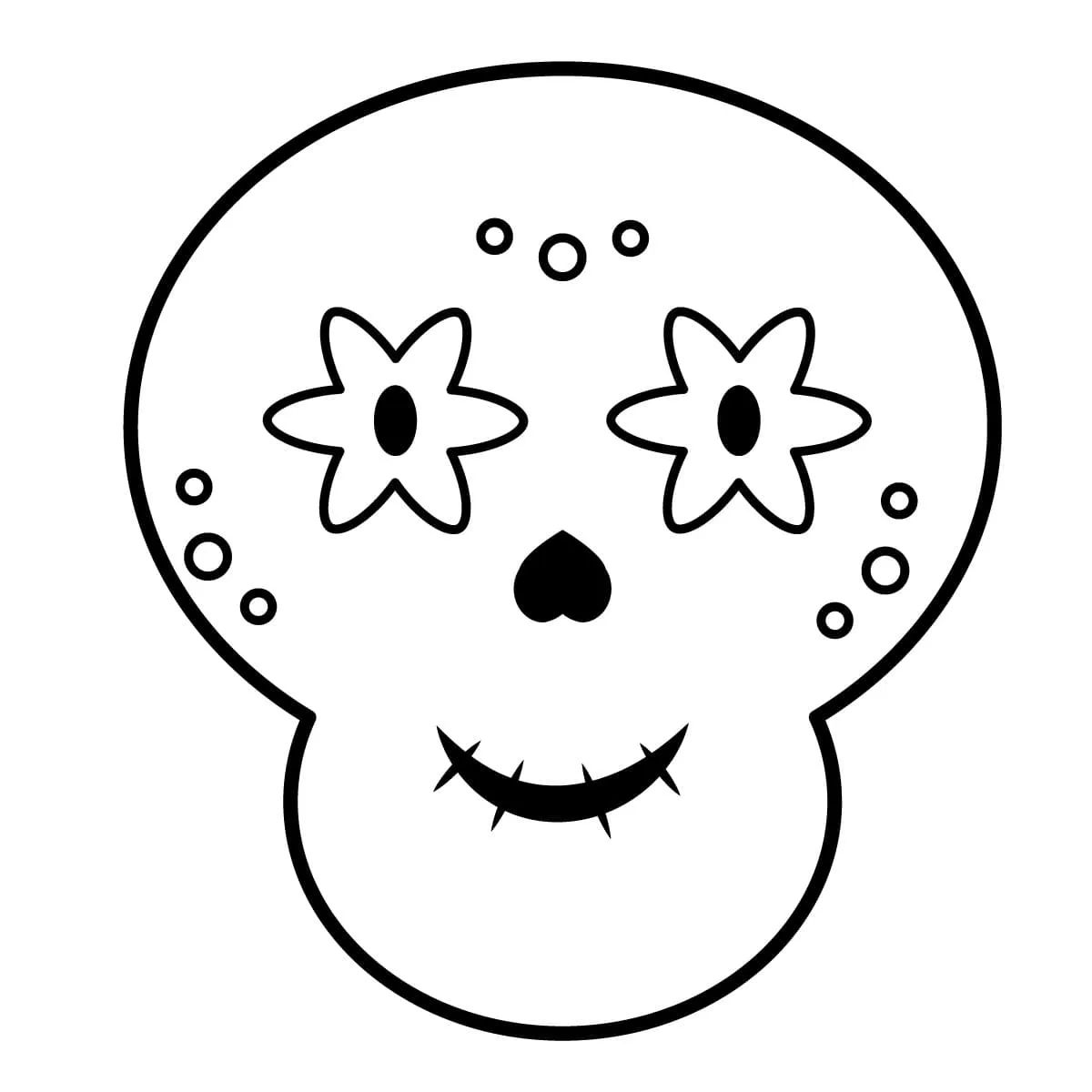 Dibujo de calavera para colorear e imprimir - Dibujos y colores