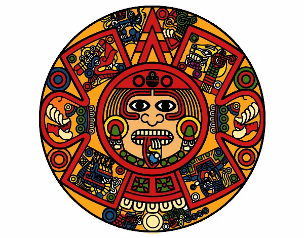 Dibujo de Calendario azteca pintado por en Dibujos.net el día 29 ...