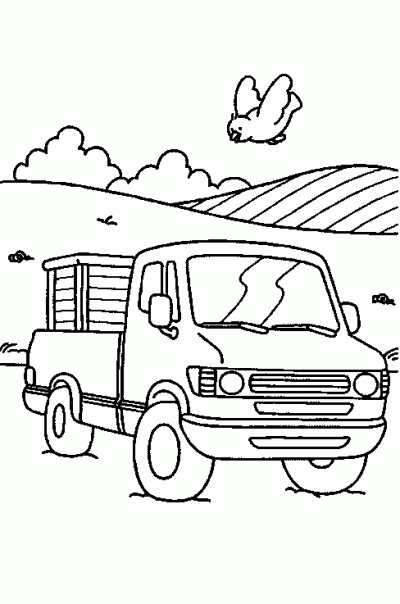 Dibujo de Camioneta. Dibujo para colorear de Camioneta. Dibujos ...